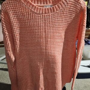 Cozy Knit Sweater in Coral/Salmon